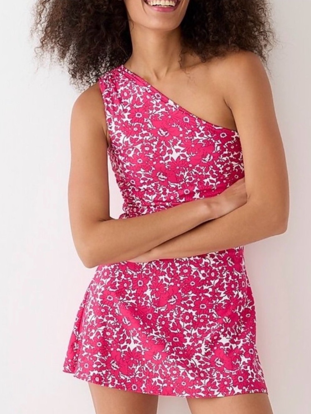 J. Crew Ruched V-Neck Swim Dress In Blushing Meadow Size 22 NWT